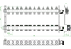Heizkreisverteiler mit mehreren Kreisen und integrierten Durchflussindikatoren, dargestellt in einem schematischen Layout. Marke: Oventrop.